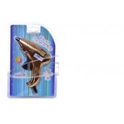 Pistolet do kleju  na gorąco 7mm, pistolet na klej. Moc 25 W /  ZŁOTY / pałeczka 7mm